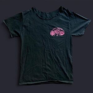 S-M | Pity Party California black & pink rose t-shirt